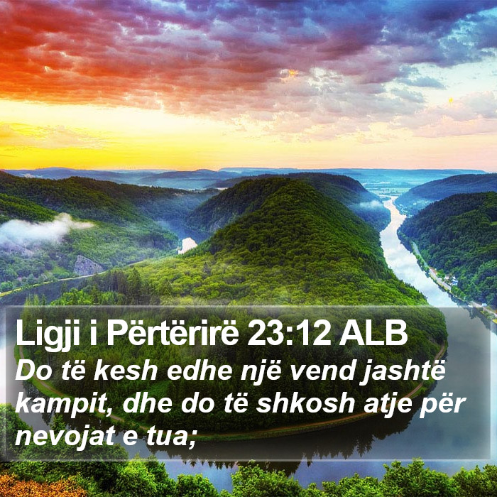 Ligji i Përtërirë 23:12 ALB Bible Study