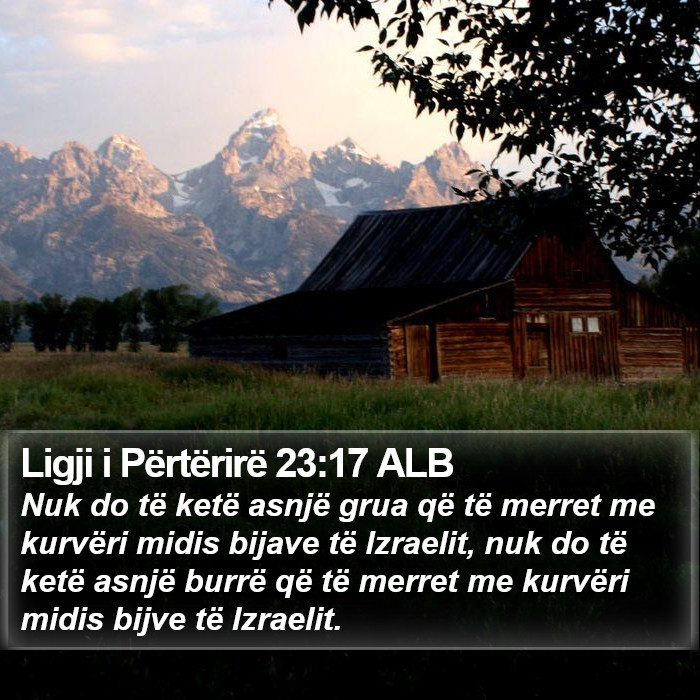 Ligji i Përtërirë 23:17 ALB Bible Study