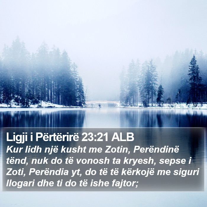 Ligji i Përtërirë 23:21 ALB Bible Study