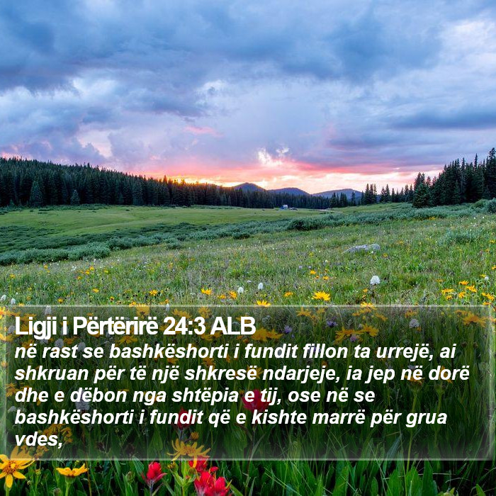 Ligji i Përtërirë 24:3 ALB Bible Study