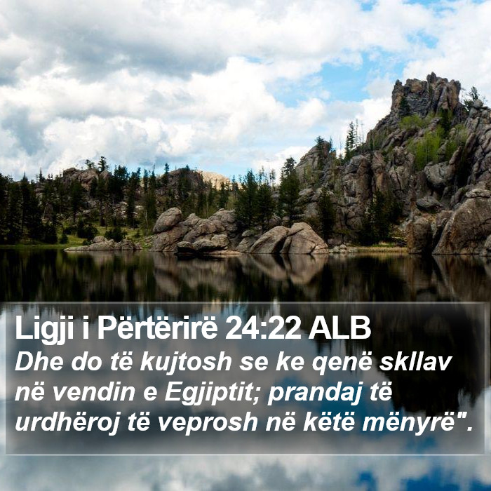 Ligji i Përtërirë 24:22 ALB Bible Study