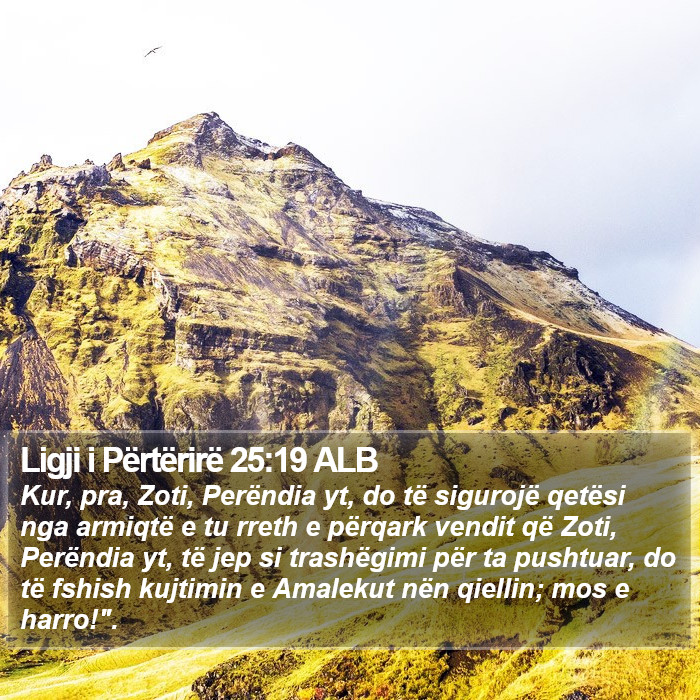 Ligji i Përtërirë 25:19 ALB Bible Study