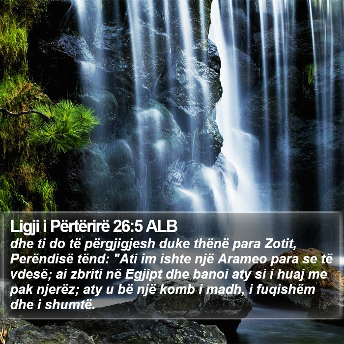 Ligji i Përtërirë 26:5 ALB Bible Study