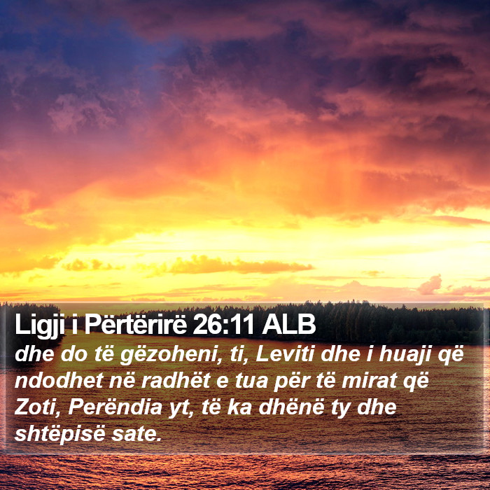 Ligji i Përtërirë 26:11 ALB Bible Study