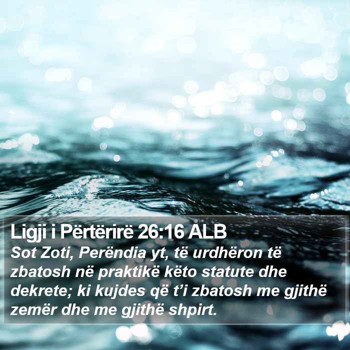 Ligji i Përtërirë 26:16 ALB Bible Study