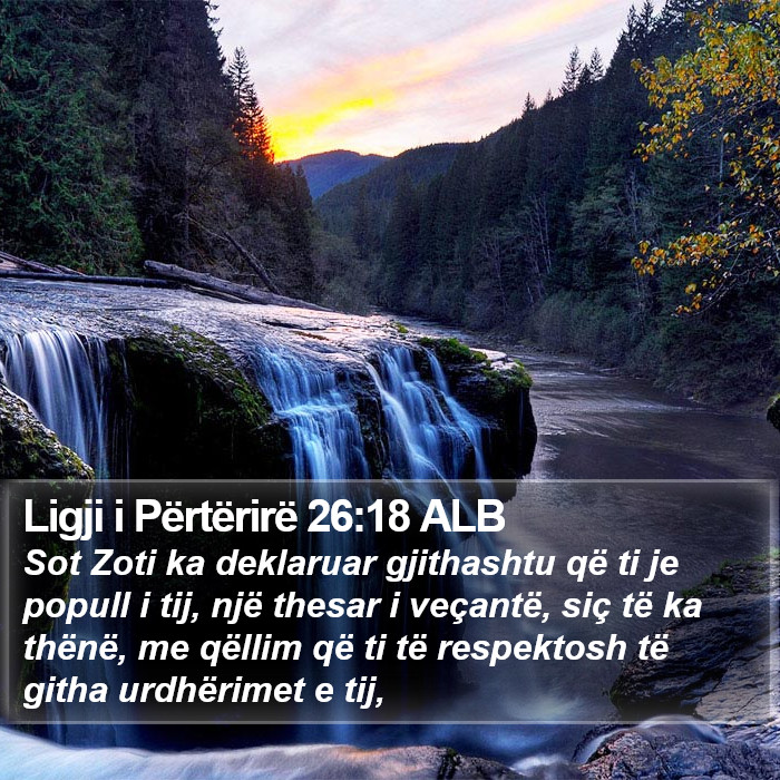 Ligji i Përtërirë 26:18 ALB Bible Study