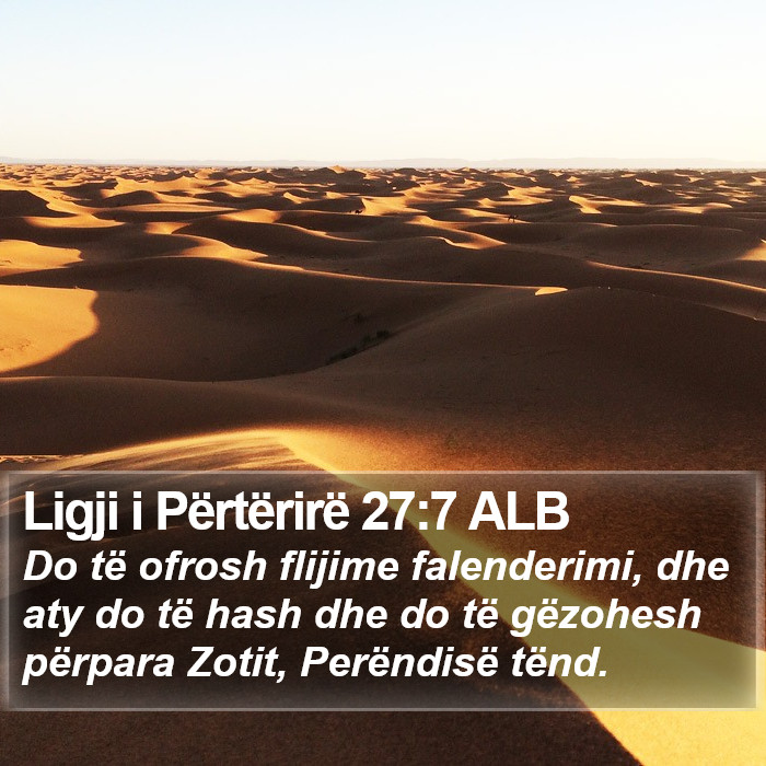 Ligji i Përtërirë 27:7 ALB Bible Study