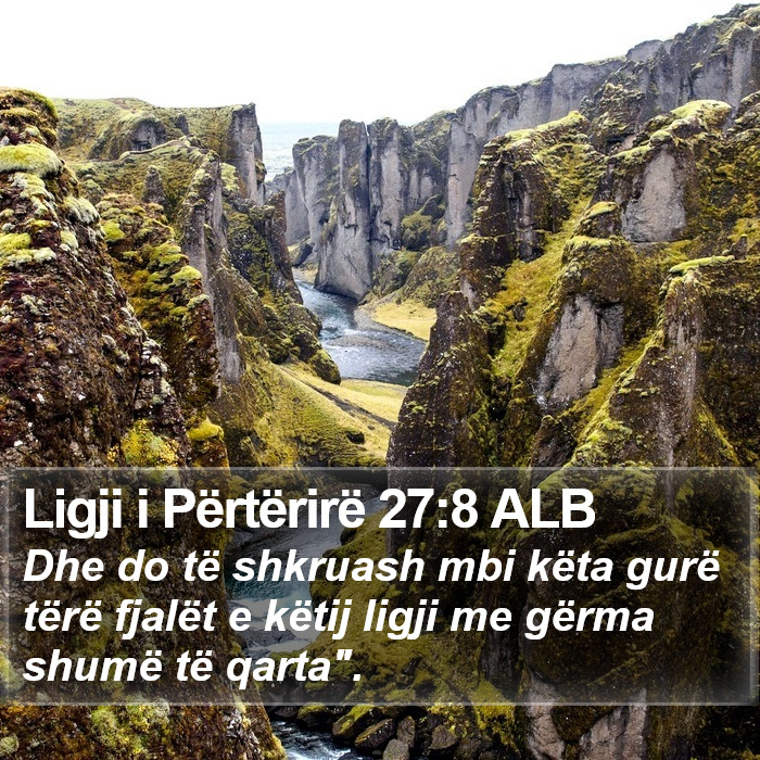 Ligji i Përtërirë 27:8 ALB Bible Study