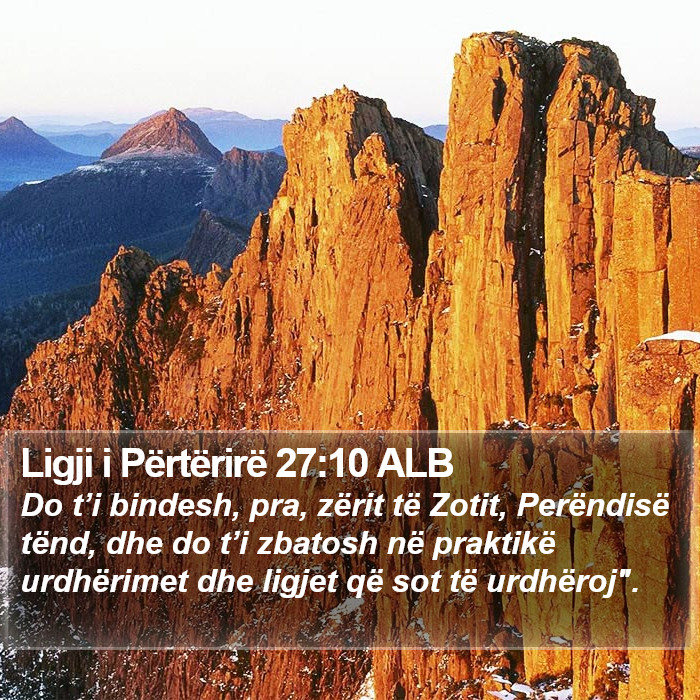 Ligji i Përtërirë 27:10 ALB Bible Study