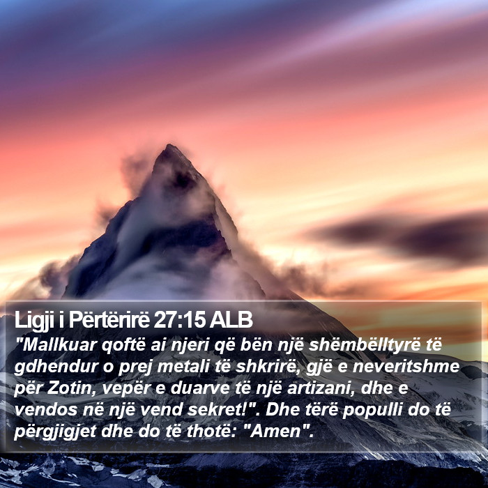 Ligji i Përtërirë 27:15 ALB Bible Study