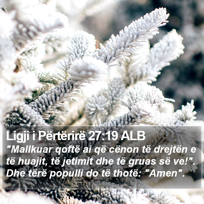 Ligji i Përtërirë 27:19 ALB Bible Study