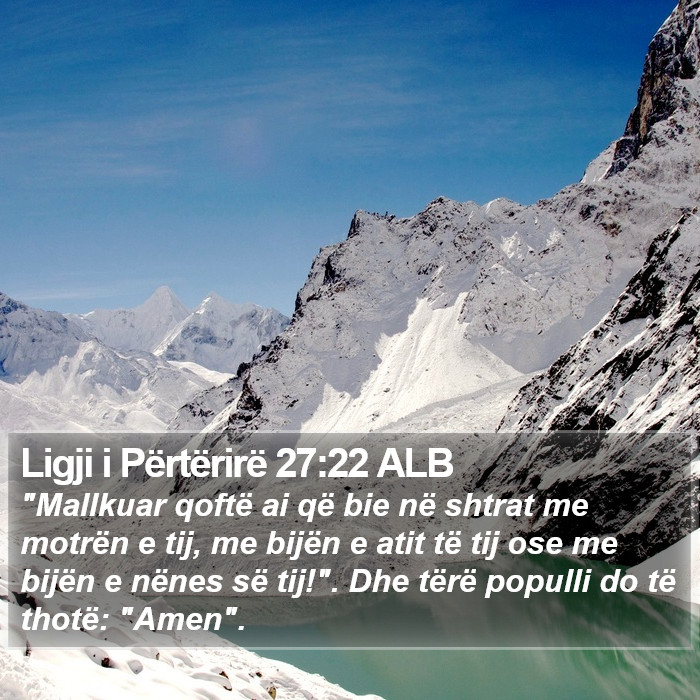 Ligji i Përtërirë 27:22 ALB Bible Study