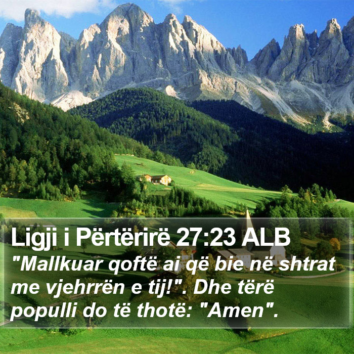 Ligji i Përtërirë 27:23 ALB Bible Study