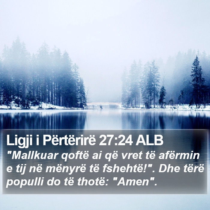 Ligji i Përtërirë 27:24 ALB Bible Study