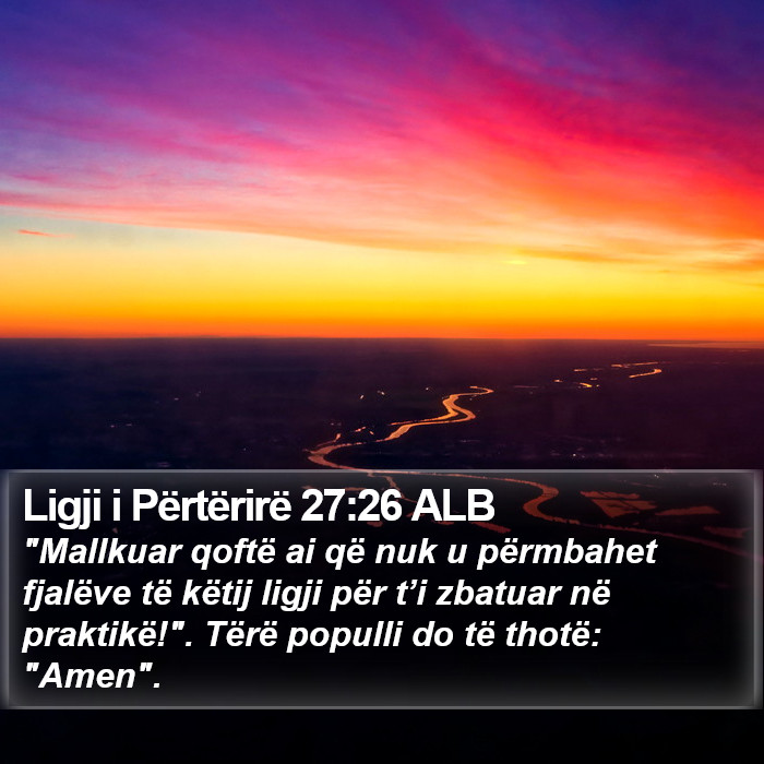 Ligji i Përtërirë 27:26 ALB Bible Study