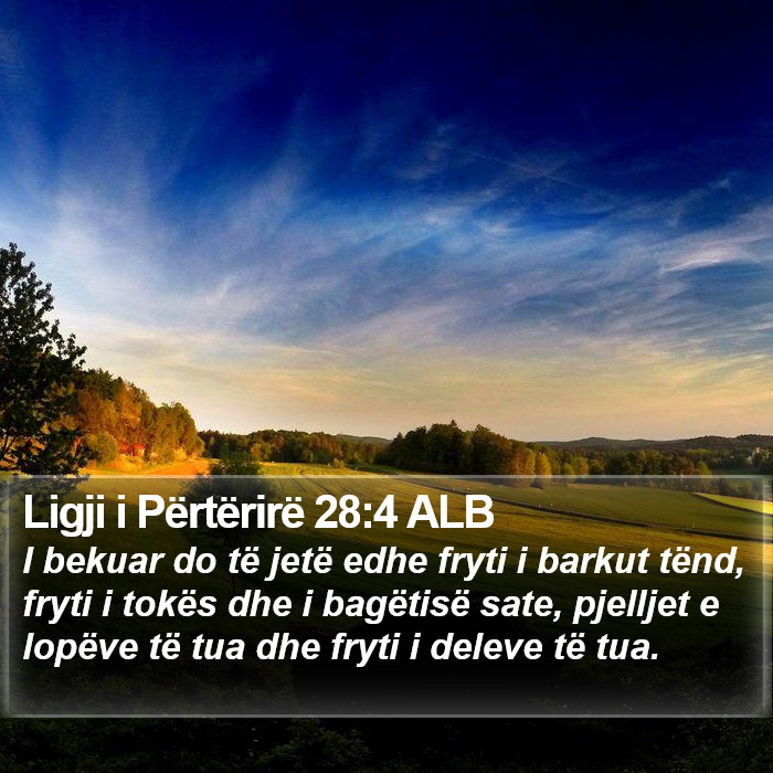 Ligji i Përtërirë 28:4 ALB Bible Study