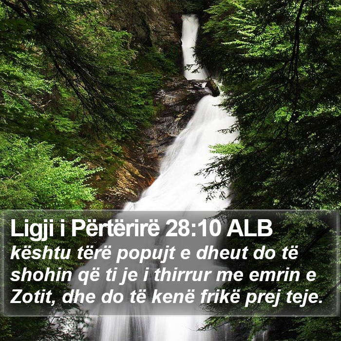 Ligji i Përtërirë 28:10 ALB Bible Study