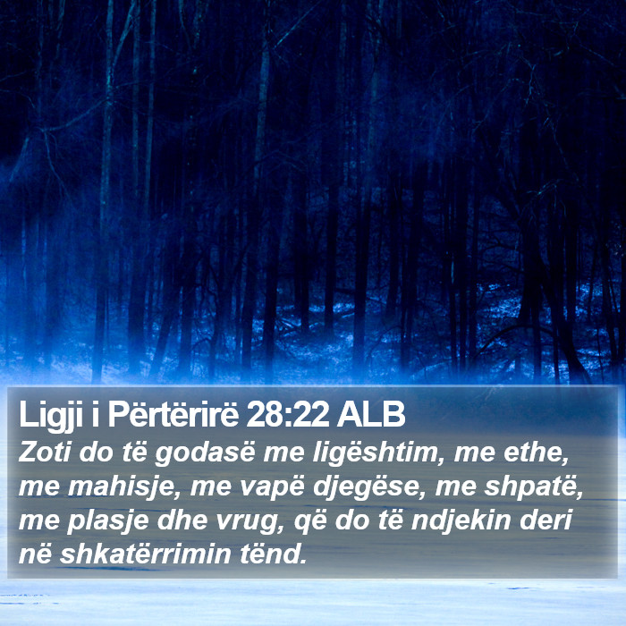 Ligji i Përtërirë 28:22 ALB Bible Study