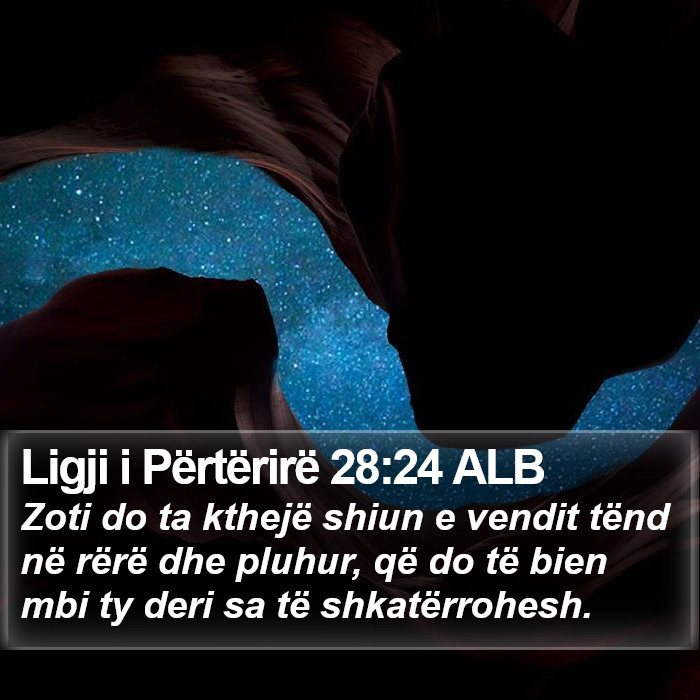 Ligji i Përtërirë 28:24 ALB Bible Study