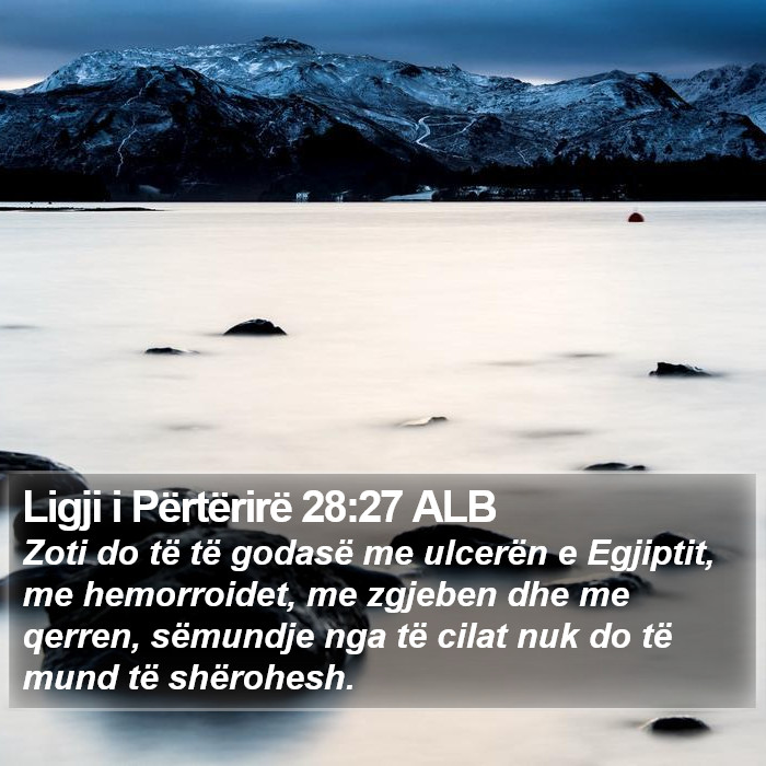 Ligji i Përtërirë 28:27 ALB Bible Study