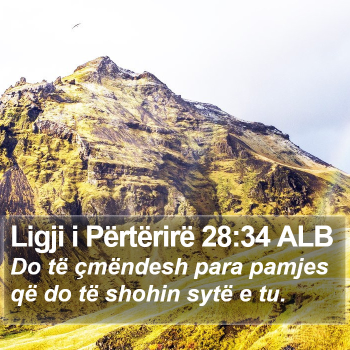 Ligji i Përtërirë 28:34 ALB Bible Study
