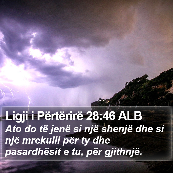 Ligji i Përtërirë 28:46 ALB Bible Study