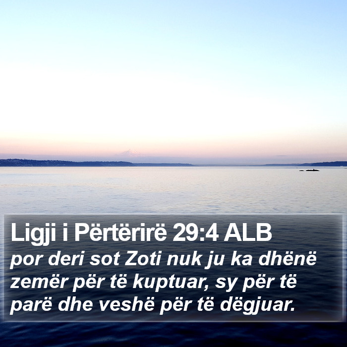 Ligji i Përtërirë 29:4 ALB Bible Study