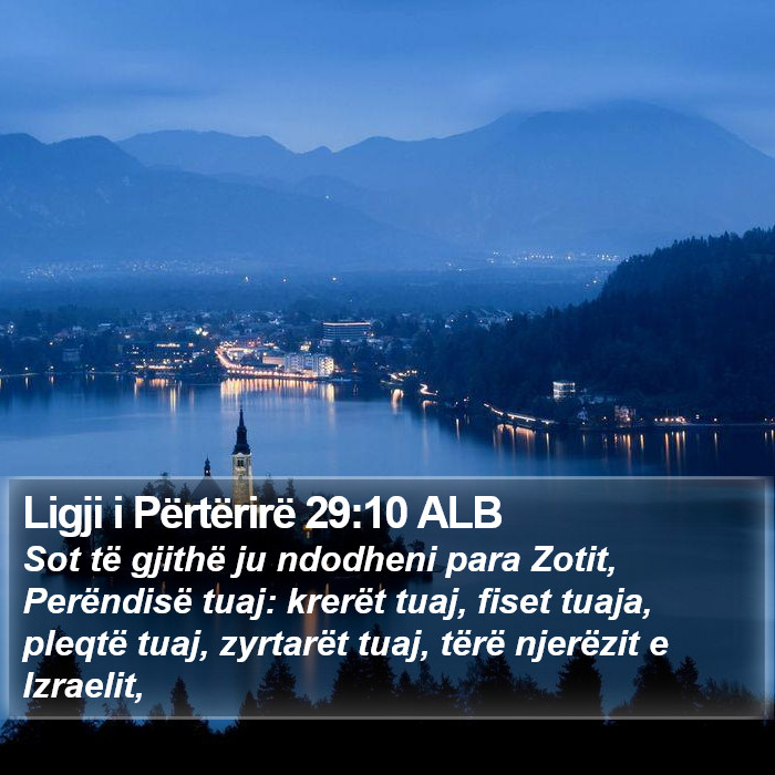 Ligji i Përtërirë 29:10 ALB Bible Study