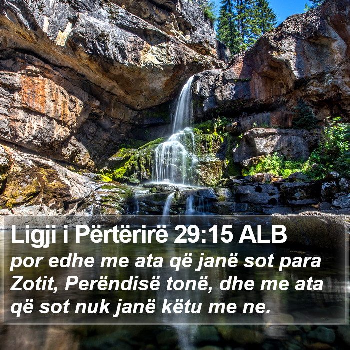 Ligji i Përtërirë 29:15 ALB Bible Study