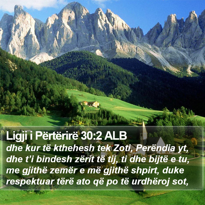 Ligji i Përtërirë 30:2 ALB Bible Study