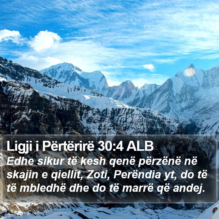 Ligji i Përtërirë 30:4 ALB Bible Study