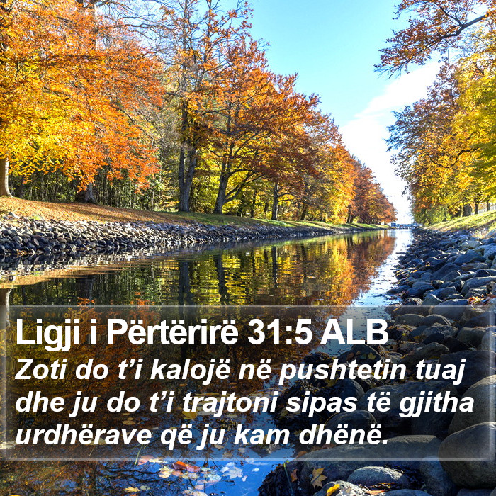 Ligji i Përtërirë 31:5 ALB Bible Study