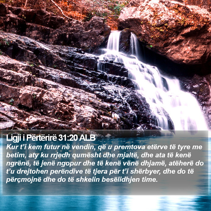 Ligji i Përtërirë 31:20 ALB Bible Study