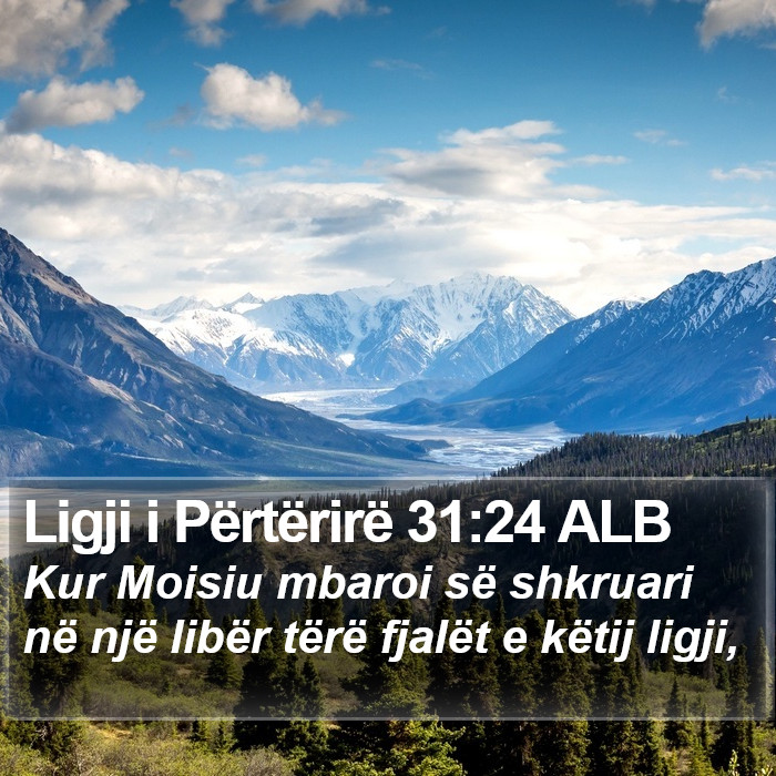 Ligji i Përtërirë 31:24 ALB Bible Study