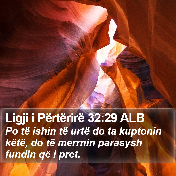 Ligji i Përtërirë 32:29 ALB Bible Study