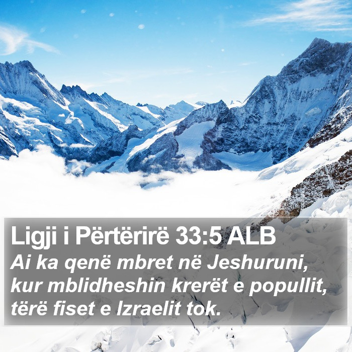 Ligji i Përtërirë 33:5 ALB Bible Study