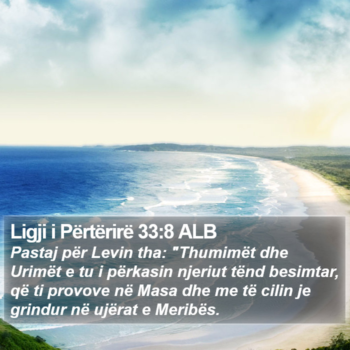 Ligji i Përtërirë 33:8 ALB Bible Study