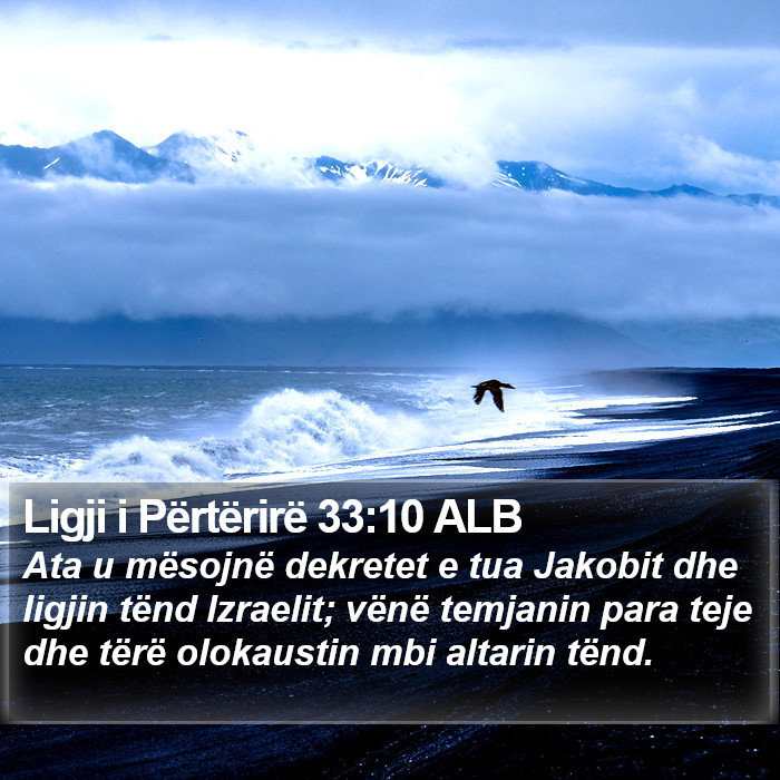 Ligji i Përtërirë 33:10 ALB Bible Study