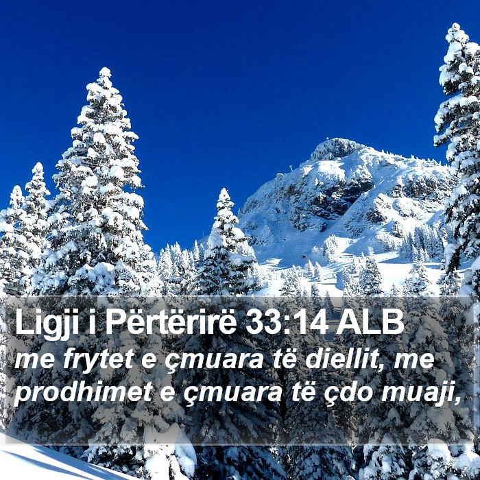 Ligji i Përtërirë 33:14 ALB Bible Study