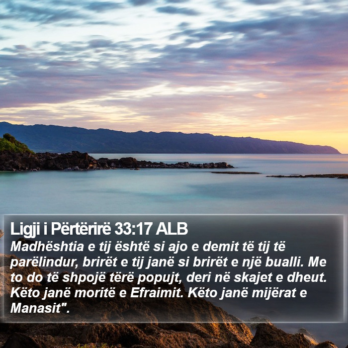 Ligji i Përtërirë 33:17 ALB Bible Study