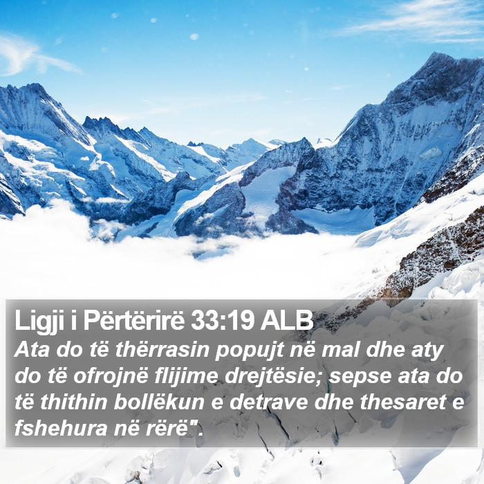 Ligji i Përtërirë 33:19 ALB Bible Study