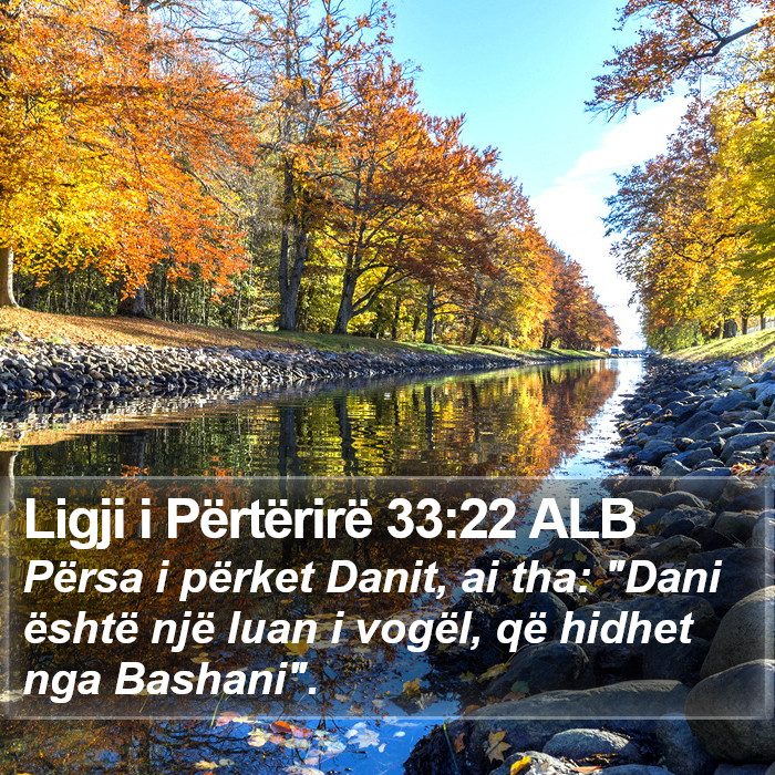 Ligji i Përtërirë 33:22 ALB Bible Study