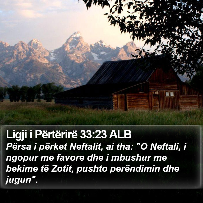 Ligji i Përtërirë 33:23 ALB Bible Study