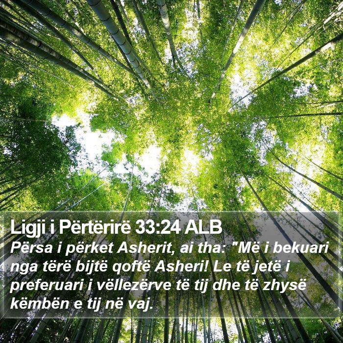 Ligji i Përtërirë 33:24 ALB Bible Study