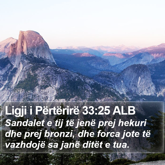 Ligji i Përtërirë 33:25 ALB Bible Study