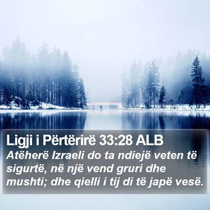 Ligji i Përtërirë 33:28 ALB Bible Study