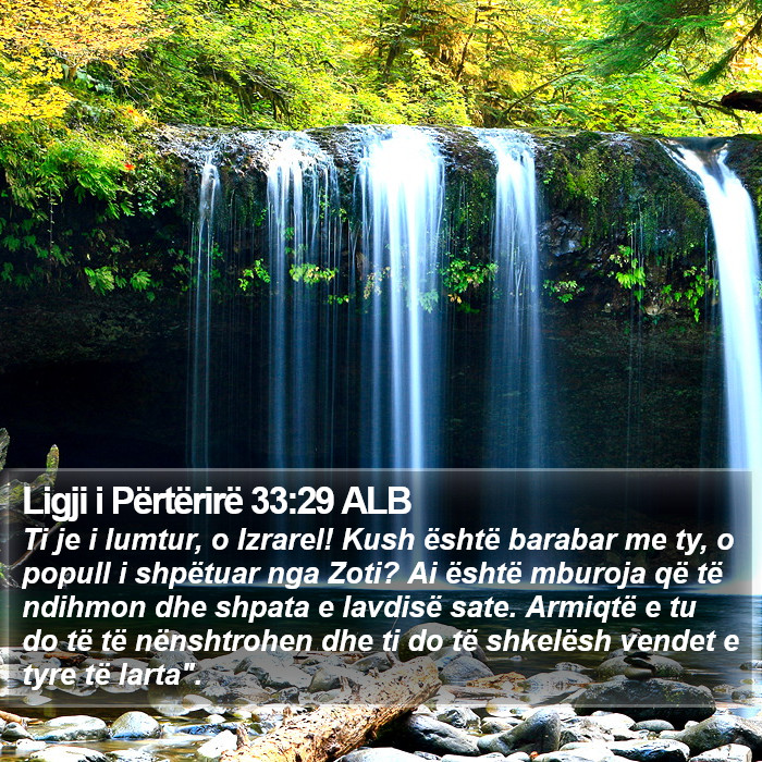 Ligji i Përtërirë 33:29 ALB Bible Study