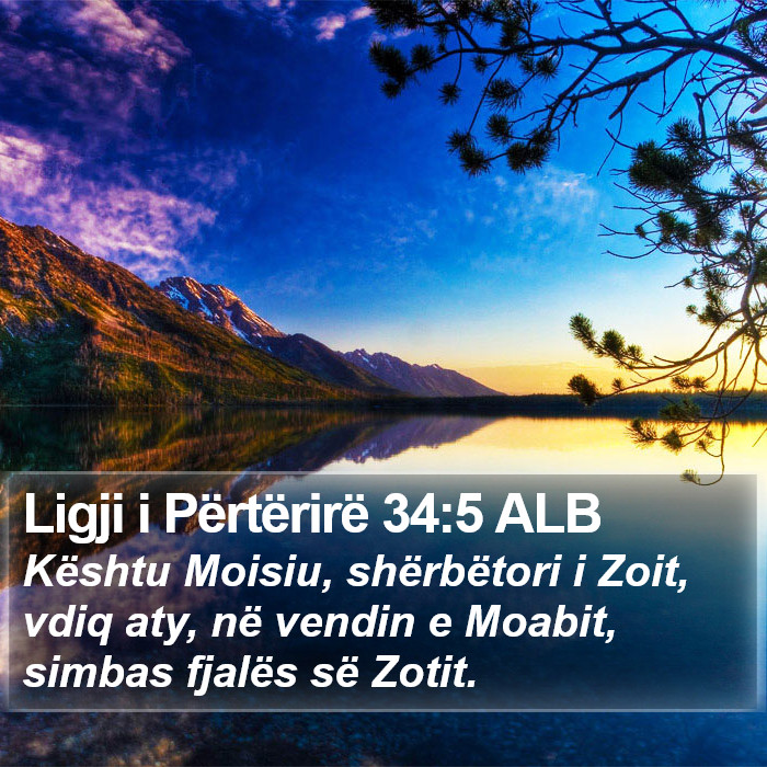 Ligji i Përtërirë 34:5 ALB Bible Study