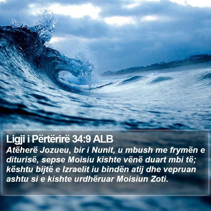 Ligji i Përtërirë 34:9 ALB Bible Study