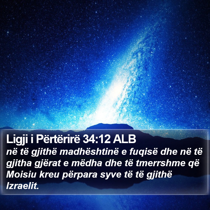 Ligji i Përtërirë 34:12 ALB Bible Study